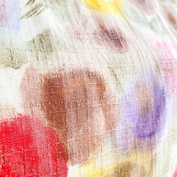 Vintage 50s 60s Floral Watercolour Print Fit and Flare Dress S/M - Picture 8 of 12